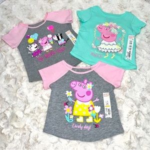 Jumping Beans® Peppa Pig Graphic Tee-Girls 12 months-Bundle of 3-NWT